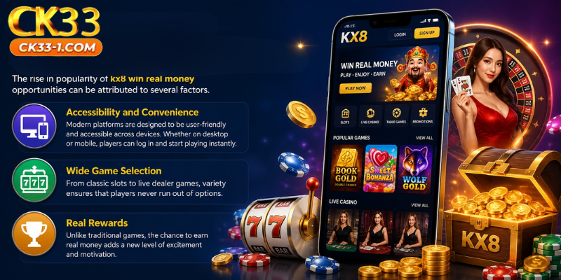 The rise in popularity of kx8 win real money opportunities can be attributed to several factors.