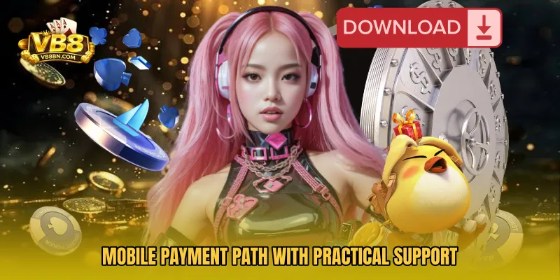 Mobile payment path with practical support